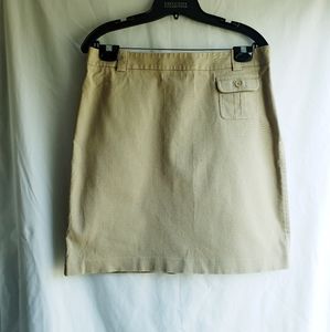 Ann Taylor Tan Corduroy Mini Skirt. Size :14P.